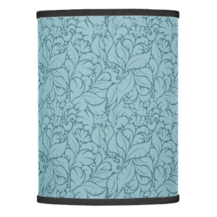 Abstract leaves muted teal pattern lamp shade