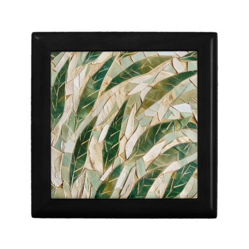 Abstract leaves pattern gift box