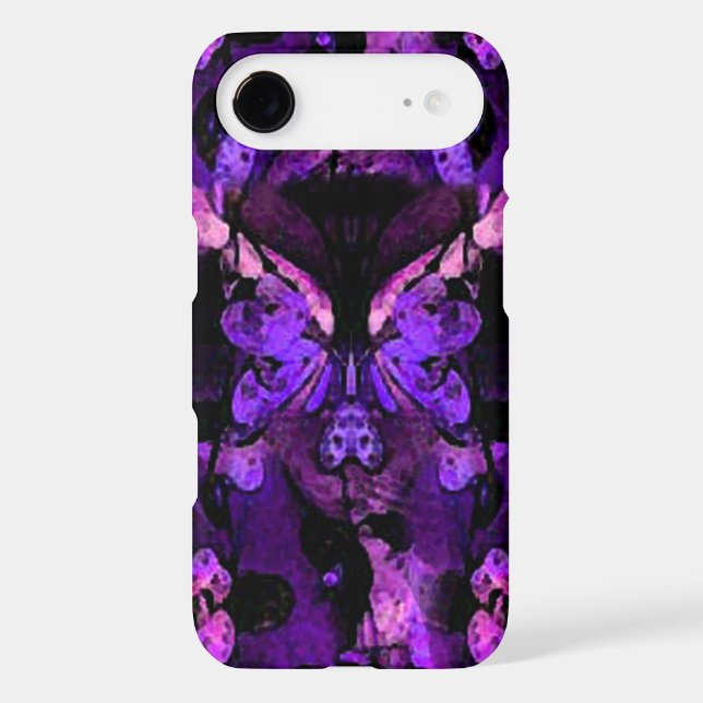 Abstract Leaves Phone Case - Purple (Back)