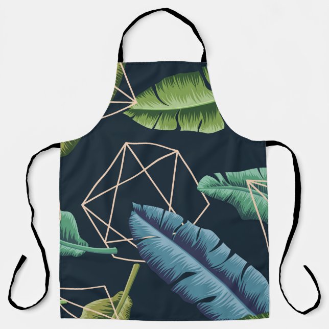 Abstract Leaves: Polygonal Line Seamless. Apron (Front)