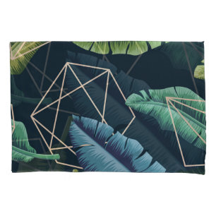 Abstract Leaves: Polygonal Line Seamless. Pillow Case