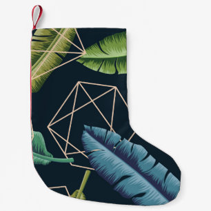 Abstract Leaves: Polygonal Line Seamless. Small Christmas Stocking