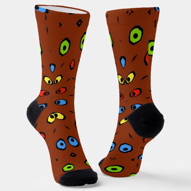 Abstract Leaves  Socks (Angled)