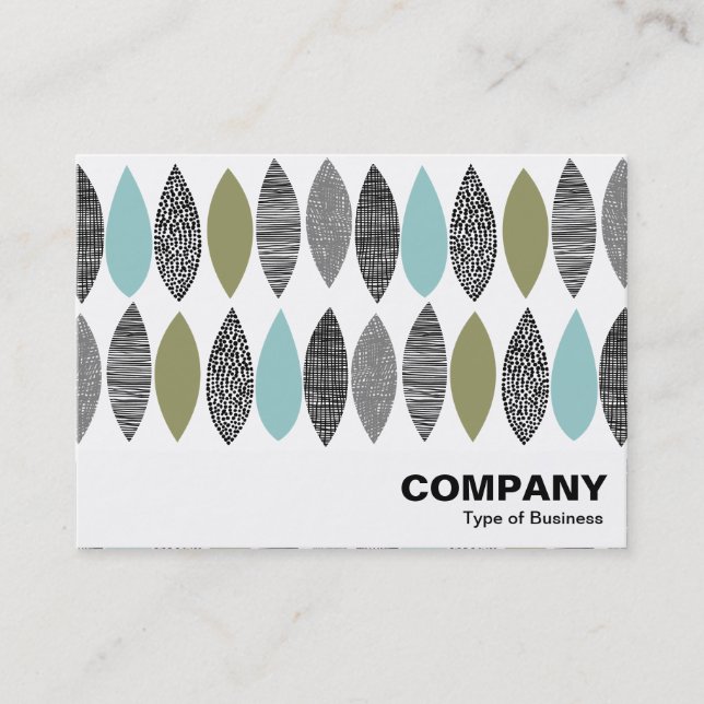 Abstract Leaves - Textured Leaves 01 Business Card (Front)