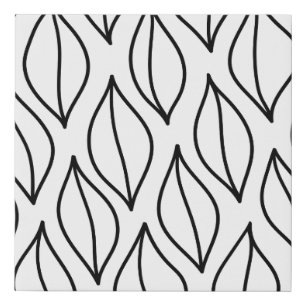 Abstract leaves. Vintage structure. Hand drawn sea Faux Canvas Print