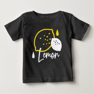 Abstract Lemon Illustration – Fresh Citrus Art Baby T-Shirt
