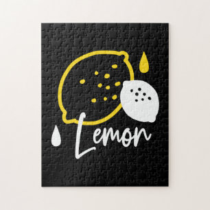 Abstract Lemon Illustration – Fresh Citrus Art Jigsaw Puzzle