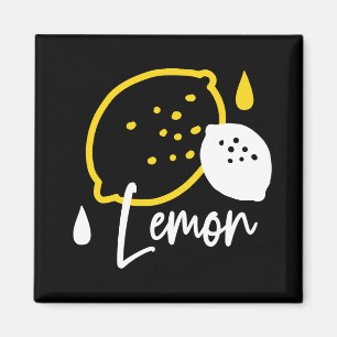 Abstract Lemon Illustration – Fresh Citrus Art Magnet