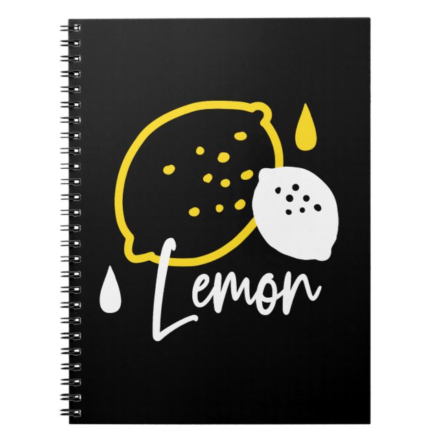 Abstract Lemon Illustration – Fresh Citrus Art Notebook (Front)