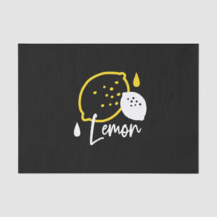 Abstract Lemon Illustration – Fresh Citrus Art Tissue Paper