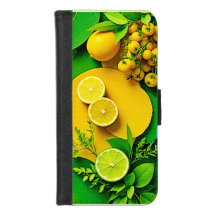 Abstract Lemon Lime Nature Art