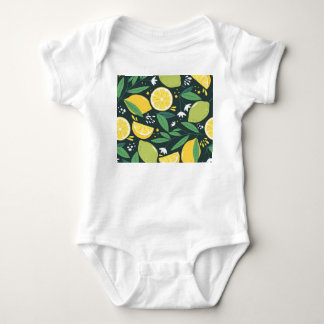 Abstract Lemon: Modern Art Seamless. Baby Bodysuit