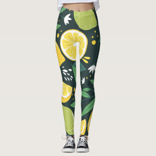 Abstract Lemon: Modern Art Seamless. Leggings