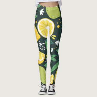 Abstract Lemon: Modern Art Seamless. Leggings
