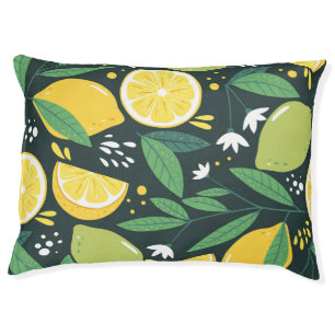 Abstract Lemon: Modern Art Seamless. Pet Bed