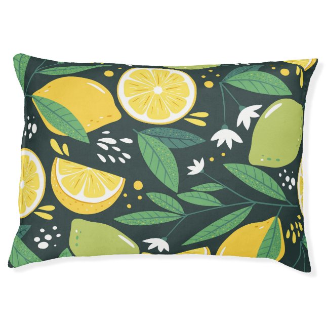 Abstract Lemon: Modern Art Seamless. Pet Bed (Front)