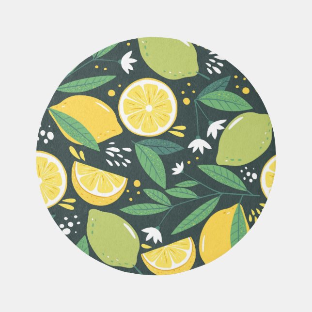 Abstract Lemon: Modern Art Seamless. Rug (Front)