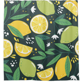 Abstract Lemon: Modern Art Seamless. Shower Curtain