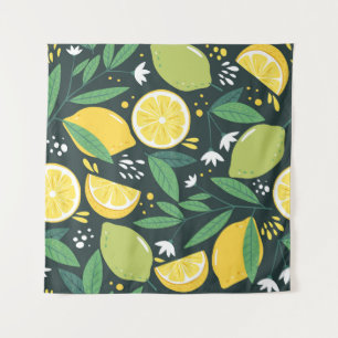 Abstract Lemon: Modern Art Seamless. Tapestry