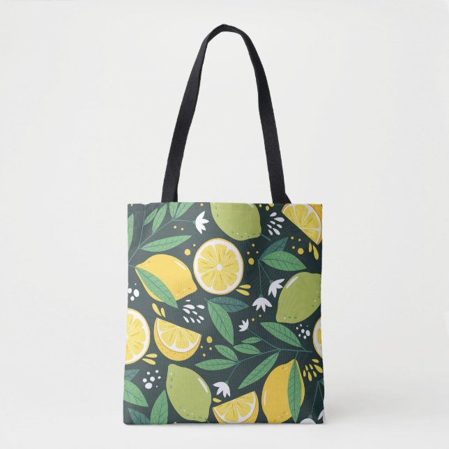 Abstract Lemon: Modern Art Seamless. Tote Bag (Front)