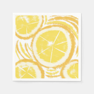 Abstract Lemon Summer Collection Napkins