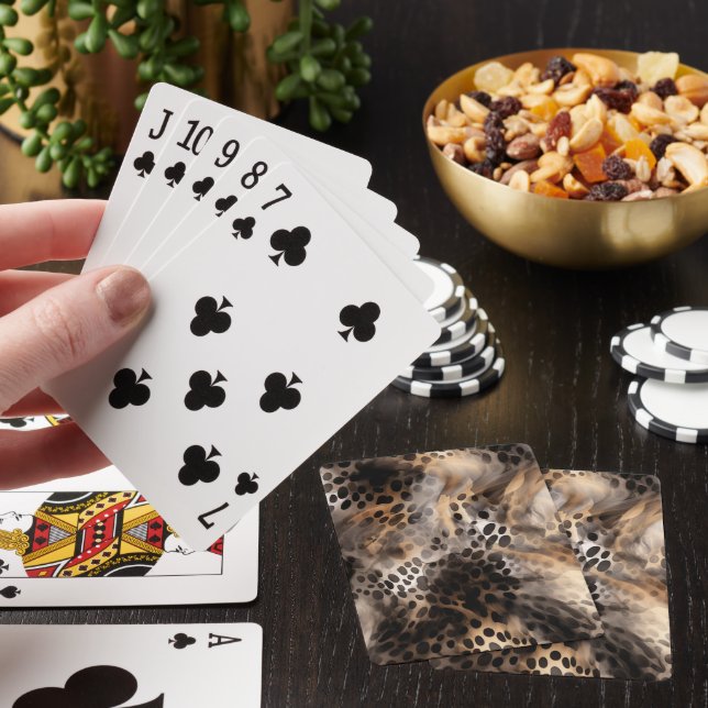 Abstract Leopard Animal Print Poker Cards (In Situ)