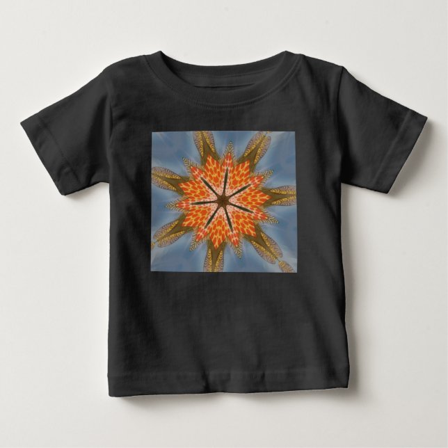 Abstract Leopard Pattern: A Kaleidoscope Effect Baby T-Shirt (Front)
