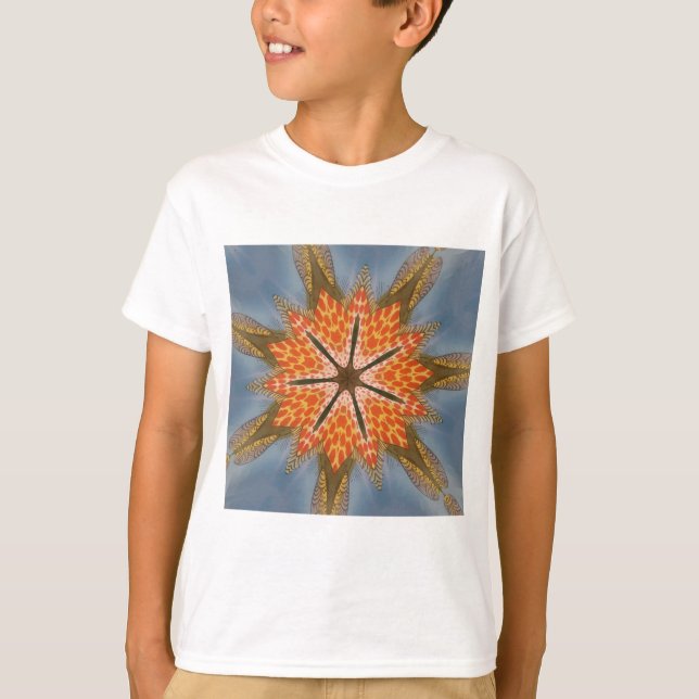 Abstract Leopard Pattern: A Kaleidoscope Effect T-Shirt (Front)