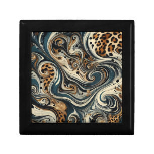 Abstract Leopard Print Swirl Gift Box