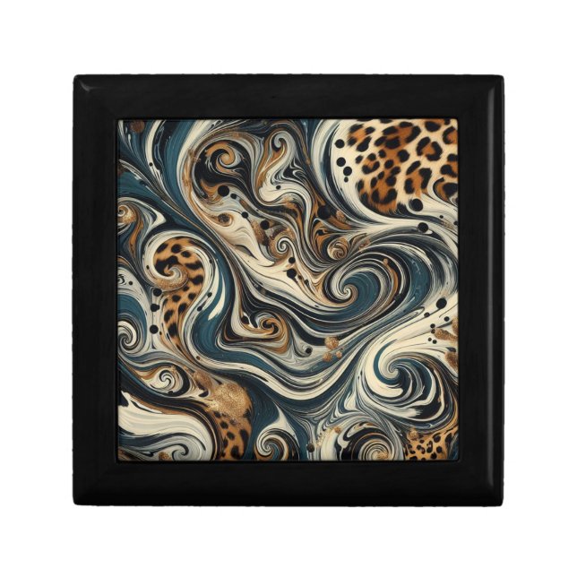 Abstract Leopard Print Swirl Gift Box (Front)