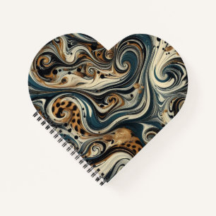Abstract Leopard Print Swirl Notebook