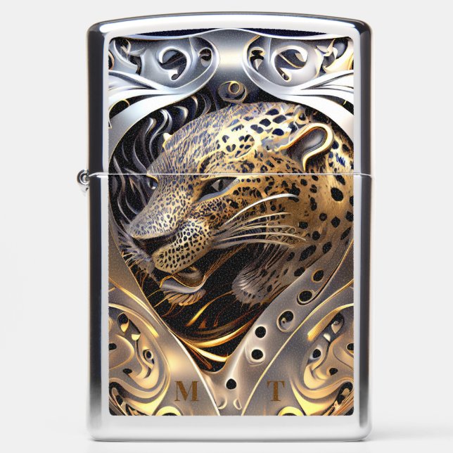 Abstract Leopard Zippo Lighter (Front)