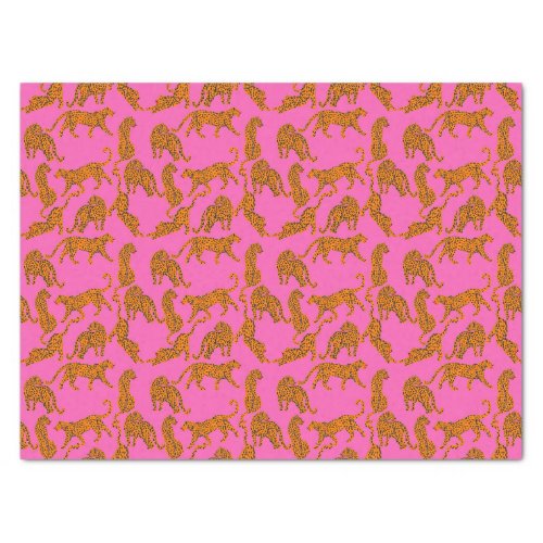 Abstract leopards with red lips and earnings  wrap tissue paper