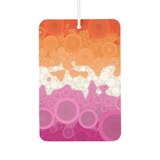 Abstract Lesbian Pride Flag     Air Freshener (Front)