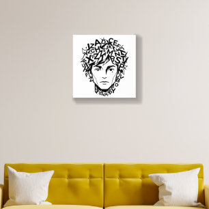 Abstract Letter Art Human Face Vector style Poster Acrylic Photo Tile