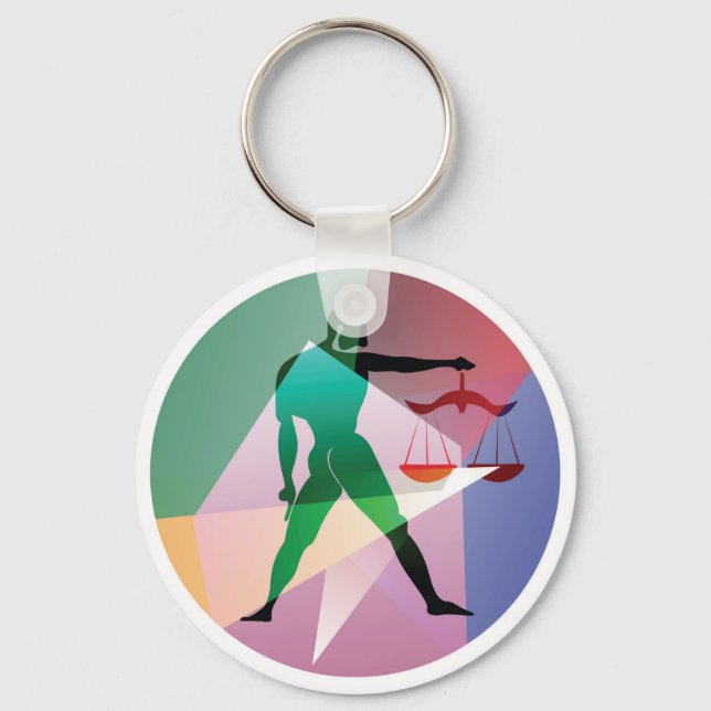 abstract libra keychain (Front)