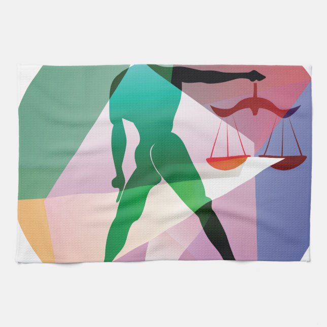 abstract libra towel (Horizontal)