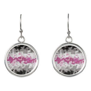 Abstract Librafeminine Pride Flag Earrings