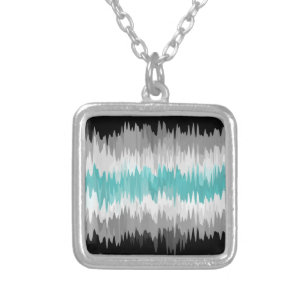 Abstract Libramasculine Pride Flag Silver Plated Necklace