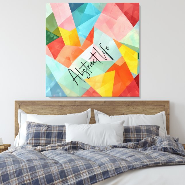 Abstract Life Colorful  Canvas Print (Insitu(Bedroom))