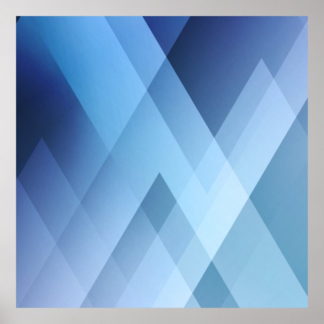 Abstract light background. Blue triangle pattern.  Poster (Front)