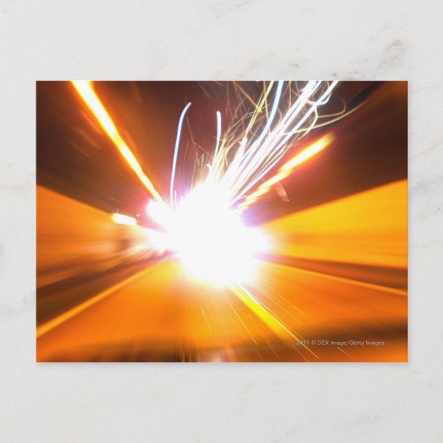 Abstract light beams and effects postcard (Front)