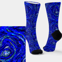 Abstract Light & Dark Blue Swirls
