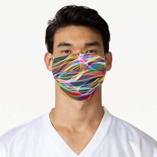 Abstract light ribbons Cloth Face Mask with Filter