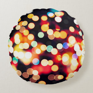 Abstract Light: Simple Texture Background Round Pillow