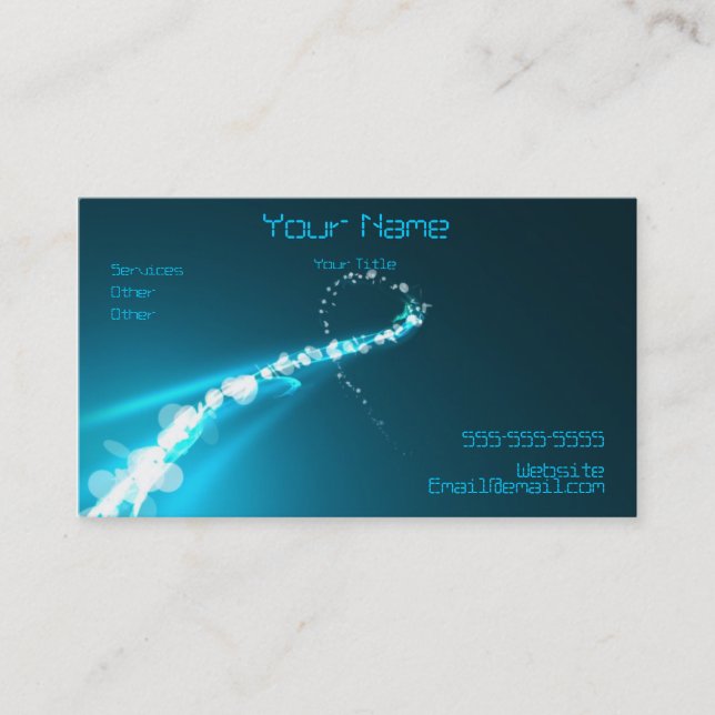 Abstract Lights and colors Business Card (Front)