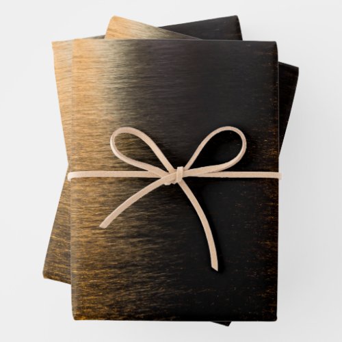 Abstract lights sea shiny bronzed metallic look wrapping paper sheets