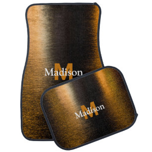 Abstract lights sea shiny bronzed Monogram Car Floor Mat