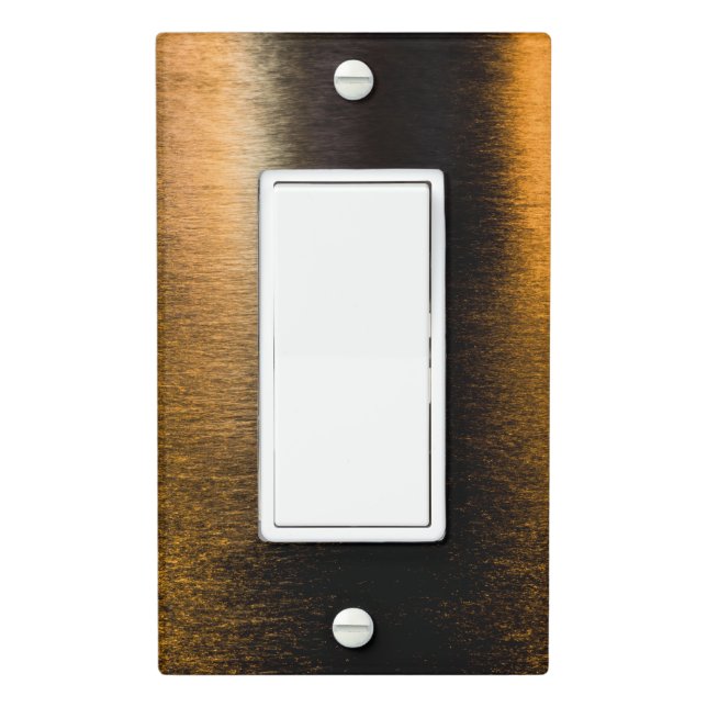 Abstract lights sea shiny bronzed reflection light switch cover (In Situ)