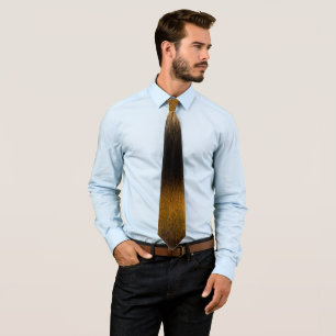 Abstract lights sea shiny bronzed reflection neck tie